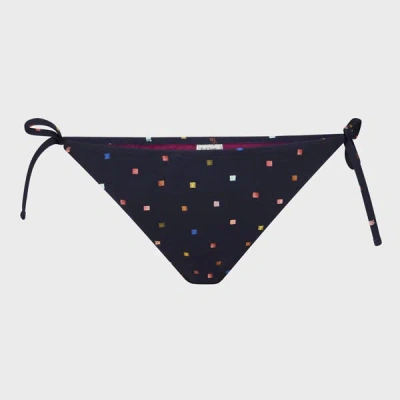 Paul Smith Women's Navy Blue 'tile Spot' Bikini Bottoms In Black
