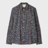 Paul Smith Women's Navy Cotton 'liberty Floral' Print Shirt Blue