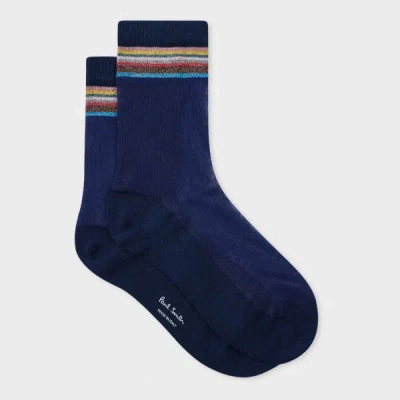 Paul Smith Women's Navy 'signature Stripe' Socks Blue