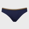 PAUL SMITH WOMEN'S NAVY 'SIGNATURE STRIPE' TRIM BIKINI BOTTOM BLUE