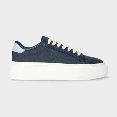 Paul Smith Women's Navy 'swirl' 'guppy' Platform Trainers Blue