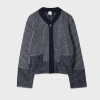 Paul Smith Women's Navy Wool-blend Ribbed Knit Cardigan Blue In Blue