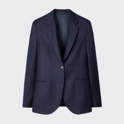 Paul Smith Women's Navy Wool-cashmere Flannel Blazer Blue
