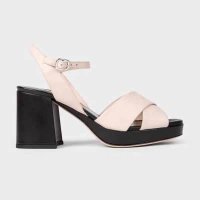 Paul Smith Women's Off White Leather 'poppy' Heeled Sandal