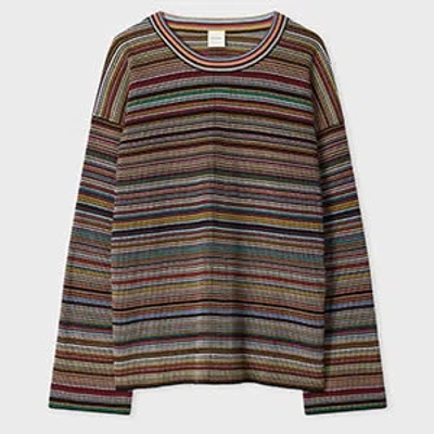 Paul Smith Women's Oversized 'signature Stripe' Sweater Multicolour