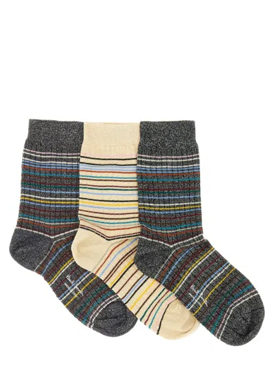 Paul Smith Women Pack Of Three Socks In Multicolor