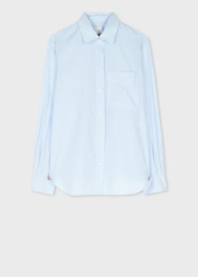 Paul Smith Women's Pale Blue Cotton Relaxed-fit Shirt