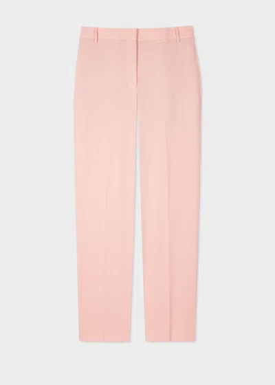 Paul Smith Women's Pale Pink Stretch-wool Straight Leg Trousers