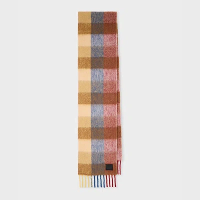 Paul Smith Women's Pink Brushed Check Scarf