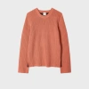 Paul Smith Women's Pink Contrast Back Ribbed Knit Sweater In Brown