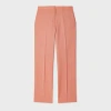 Paul Smith Women's Pink Slim-fit Wool-mohair Trousers In Orange