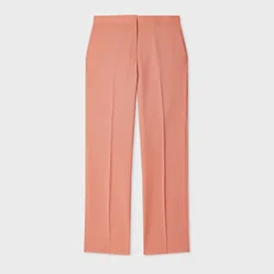 Paul Smith Women's Pink Slim-fit Wool-mohair Trousers In Orange