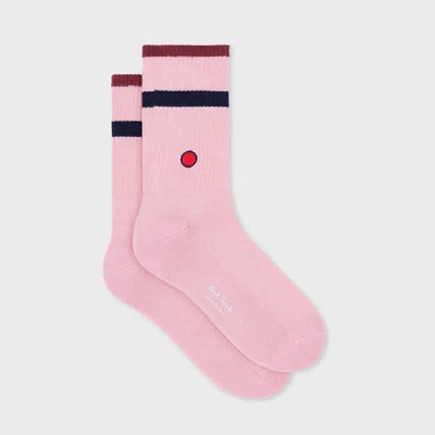 Paul Smith Women's Pink Spot And Stripe Socks
