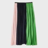 Paul Smith Pleated Panel Midi Skirt In Multi