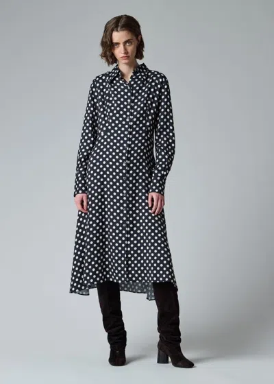 Paul Smith Women's Polka Dot Shirt Dress Black