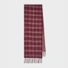 Paul Smith Women's Red Ombre Check Scarf In Burgundy