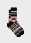 Paul Smith Women's Ribbed 'signature Stripe' Socks Multicolour In Multi