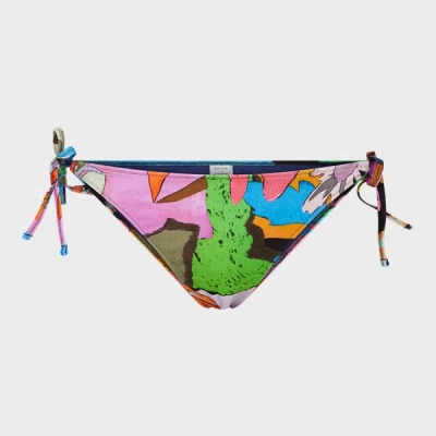 Paul Smith Women's 'river Collage' Bikini Bottoms Pink In Multi