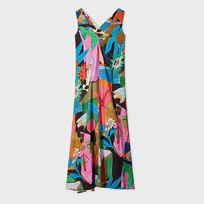 Paul Smith Women's 'river Collage' Maxi Dress Multicolour