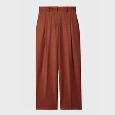 Paul Smith Women's Rust Flannel Wide-leg Trousers Orange