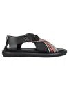 Paul Smith Women's 'signature Stripe' 'citrus' Sandals Black In Black