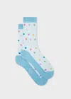Paul Smith Women's Sheer Polka Dot Socks Blue In Blue