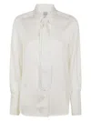 Paul Smith Long Sleeve White Shirt With Removable Tie In White