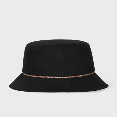 PAUL SMITH WOMEN'S 'SIGNATURE STRIPE' BUCKET HAT BLACK