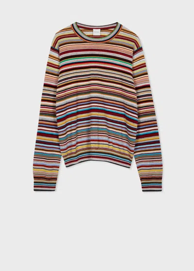 PAUL SMITH WOMEN'S 'SIGNATURE STRIPE' CASHMERE SWEATER MULTICOLOUR