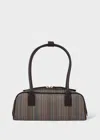 Paul Smith Women's 'signature Stripe' Coated Canvas Top Handle Shoulder Bag Multicolour In Multi