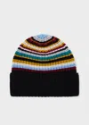 Paul Smith Women's 'signature Stripe' Merino Wool Beanie Multicolour In Multi