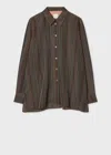 Paul Smith Women's 'signature Stripe' Micro Check Silk Shirt Multicolour In Multi