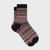 Paul Smith Women's 'signature Stripe' Pique Socks Multicolour In Multicolour