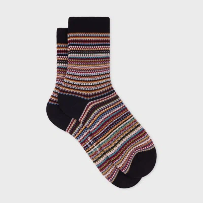 Paul Smith Women's 'signature Stripe' Pique Socks Multicolour