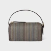 Paul Smith Women's 'signature Stripe' Pochette Canvas Bag Multicolour In Multi