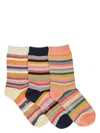 Paul Smith Women's Signature Stripe Socks Set Of 3 Pairs | Size Uni | W1asockp321 In Multicolour