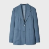 Paul Smith Women's Slate Blue Unlined Pinstripe Two-button Jacket