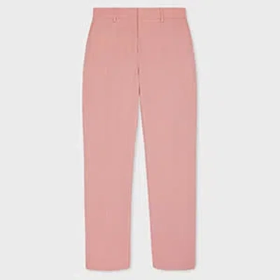 Paul Smith Women's Slim-fit Dusky Pink Wool Trousers