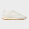 Paul Smith Women's Stone 'velo' Leather Retro Trainers White In White