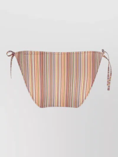 Paul Smith Women Striped Bikini Bottom Adjustable Ties In Multi