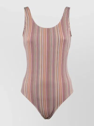 Paul Smith Women Swimsuit Scoop Neck High Leg In Multi