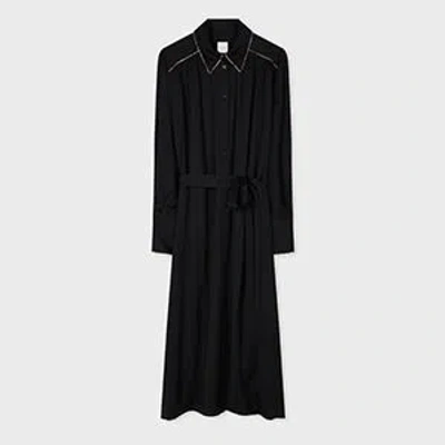 Paul Smith Women's 'swirl' Black Shirt Dress In Multi