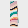 Paul Smith Women's Pastel 'swirl' Jacquard Lambswool Scarf Multicolour In Multicolour