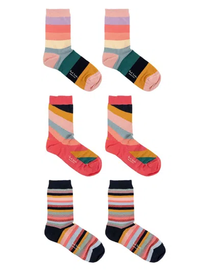 Paul Smith Women Swirl Socks - 3 Pack