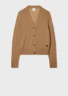 Paul Smith Women's Tan Cashmere Knitted Cardigan Brown In Brown