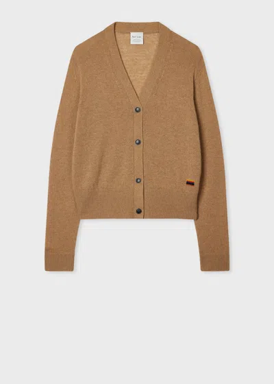 Paul Smith Women's Tan Cashmere Knitted Cardigan Brown