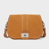 Paul Smith Women's Tan Suede Cross Body Satchel Bag Brown In Brown
