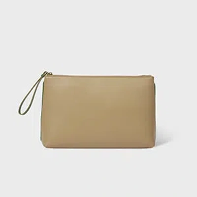 Paul Smith Women's Taupe Leather Purse Pouch Brown