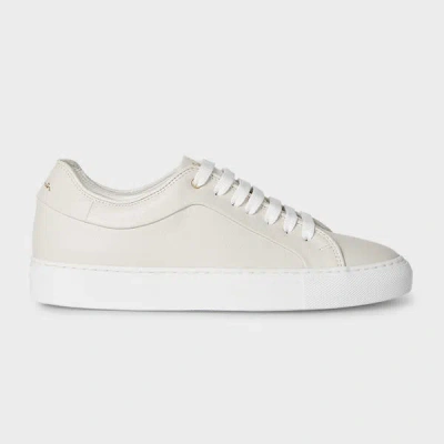 PAUL SMITH WOMEN'S WHITE BASSO LEATHER TRAINERS