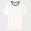 Paul Smith Womens Stripe Neck T-shirt In White